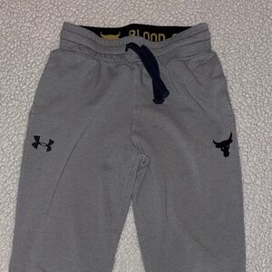 Under Armour UA Blood Sweat Respect Sweatpants Pockets Grey Youth Medium